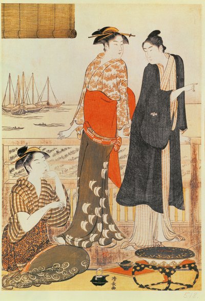 A Teahouse by the Water by Torii Kiyonaga